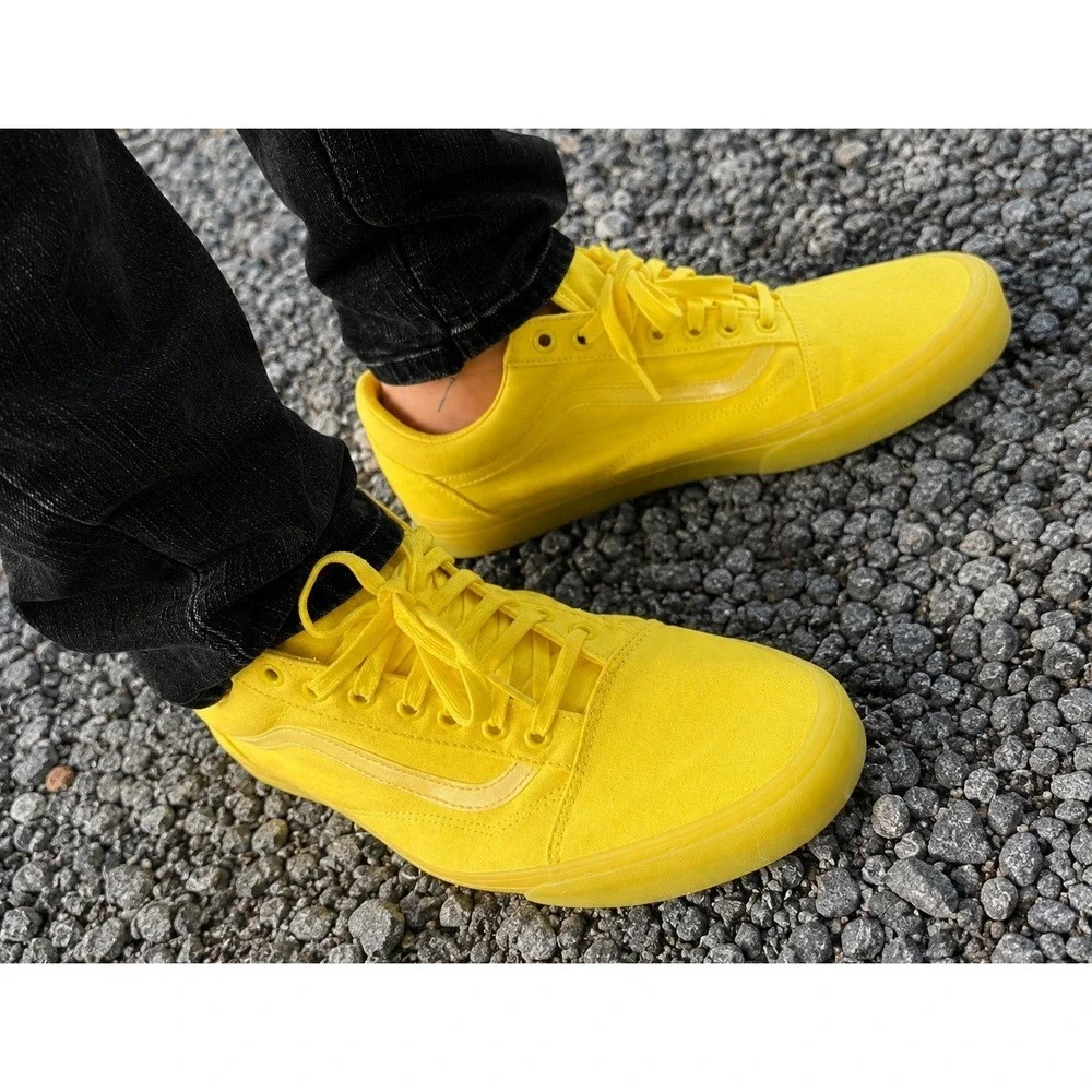 VANS Old Skool Translucent Skate Shoes Yellow Monochrome Womens 8.5/Men 7 UNISEX